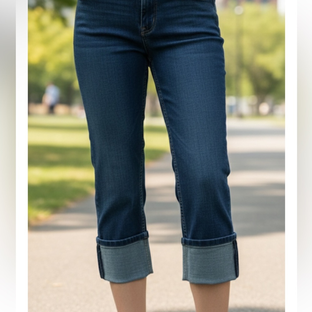Banana Republic Dark Wash Denim Capri Pants Size 0 (Fits like 4-6) Cropped Jeans